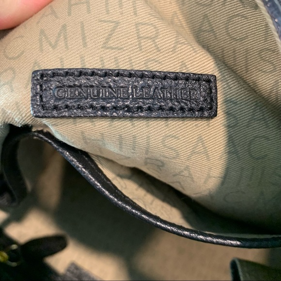 Isaac Mizrahi Black Pebble Genuine Leather Satchel Handbag Purse - Picture 8 of 10